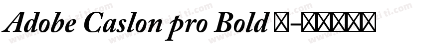 Adobe Caslon pro Bold 粗字体转换